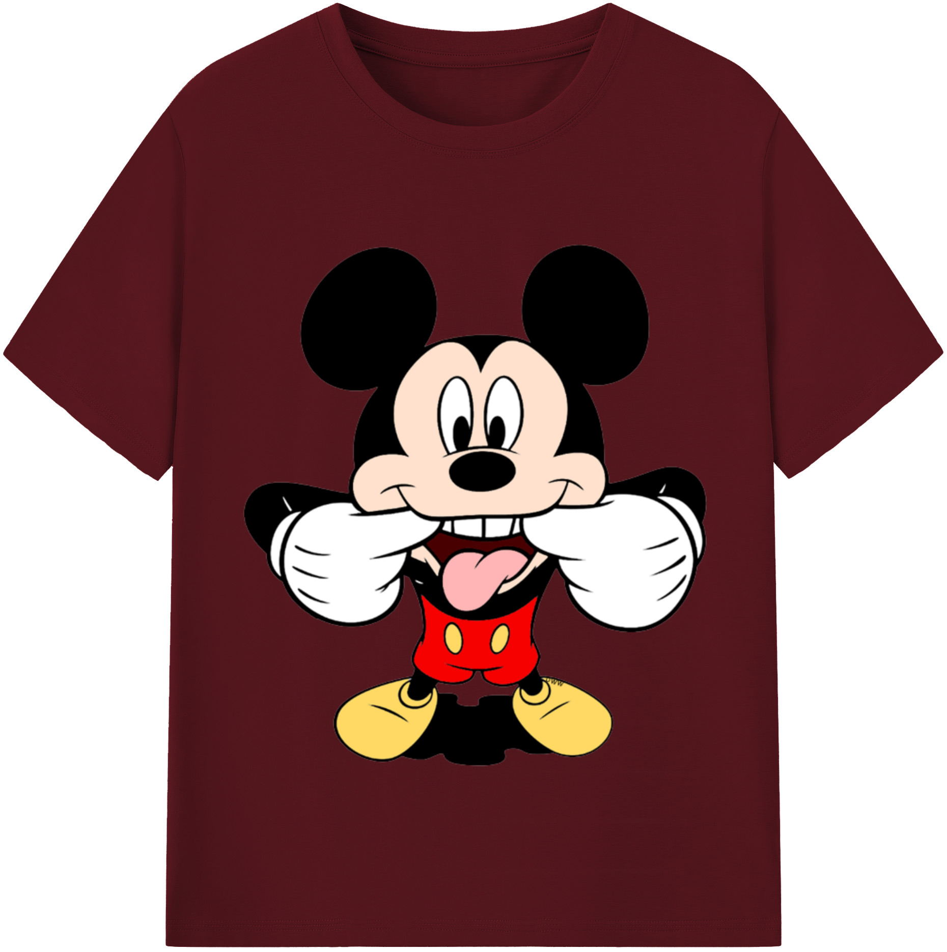 （画像用） ミッキーマウス Mickey Mouse 綿100％半袖Tシャツ（フロントプリント）